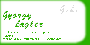 gyorgy lagler business card